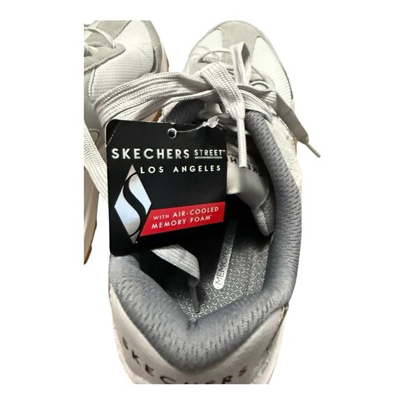 NEW SKECHERS Men's Fury Retro Jogger Sneaker Grey size 8.5 - Picture 4 of 8